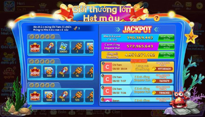 Các trò chơi tại Bắn Cá Thần Tài 